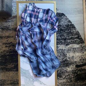 Flannel girls shirt and flannel girls dress